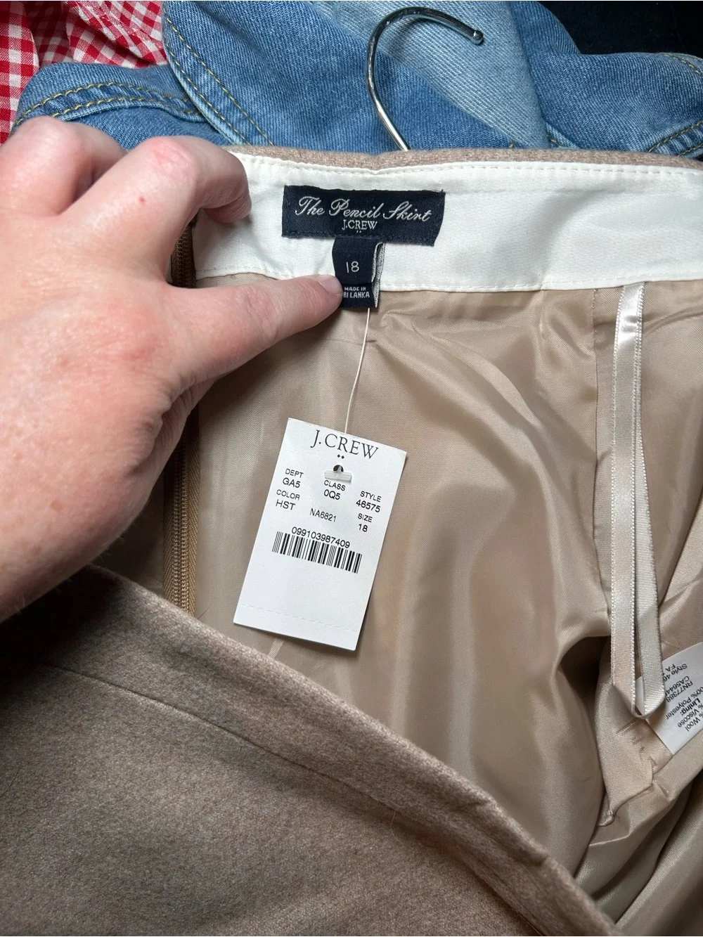 J. Crew The Pencil Skirt in Taupe